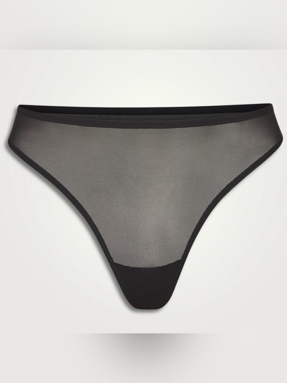 NWT SKIMS Mesh Thong in Onyx